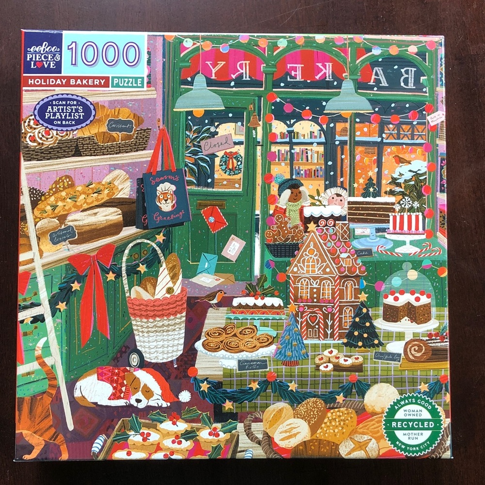 EeBoo Holiday Bakery 1000 piece puzzle